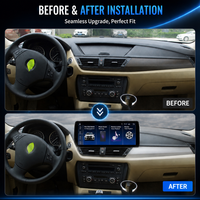 Écran tactile LCD 12,3 pouces Système Android CarPlay/Android Auto sans fil Montage sur tableau de bord USB 1 an pour BMW Série 5 2009-2015