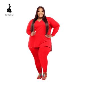 Yanzhui 2026 Nuevo Conjunto de Dos Piezas de Verano para <span class=keywords><strong>Mujer</strong></span>, Talla Grande, Color Sólido, Informal, Talla 5XL - Product Image 4