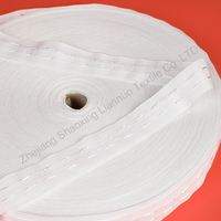 LIANNUO LN071 Bande de plissage pour rideaux de 3 cm, durable, blanche, avec motif décoratif, pour rails et tringles à rideaux