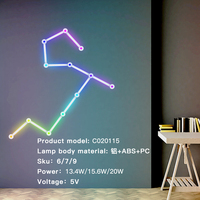 Iluminación de Pared RGB Modular Inteligente DIY con Sincronización Musical, Barra LED Moderna para Decoración del Hogar, Luz de 9 Segmentos para Gaming, Streaming y App de Casa Inteligente