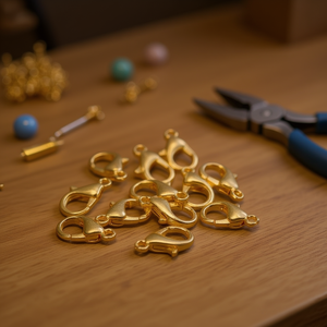 Fermoirs à ressort Ilan 14 mm dorés, 12 pièces, composants de bijouterie - Product Image 2