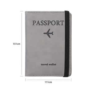 Tarjetero de Cuero PU de Estilo Nacional Personalizado de Alta Calidad, Funda Protectora para Pasaporte RFID Sólida, Ranura para Boletos, Cartera de Viaje de 30 mm de Grosor - Product Image 4