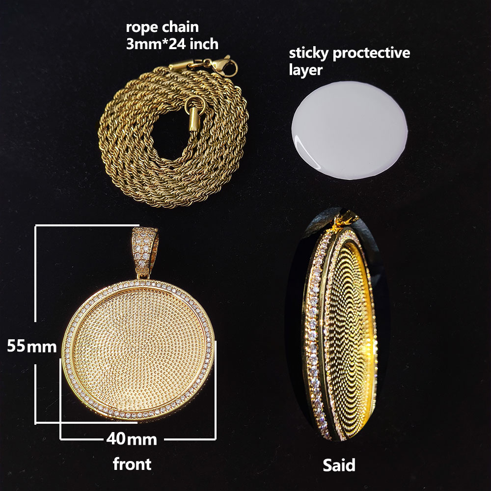 Or 40 mm avec chaîne en corde gratuite