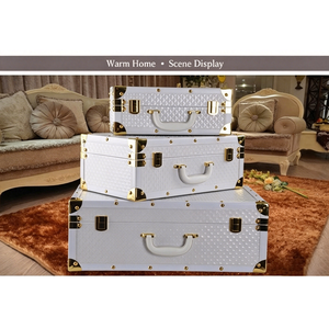 Valigetta Rettangolare in Pelle Stile Retrò Europeo, Grande Capacità, Portatile, per Armadio, <span class=keywords><strong>Scrivania</strong></span>, Showroom, Arredamento Casa - Product Image 2