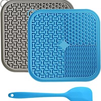 Tapis de léchage pour animaux de compagnie en gel de silicone anti-étouffement, gamelle à alimentation lente pour chien
