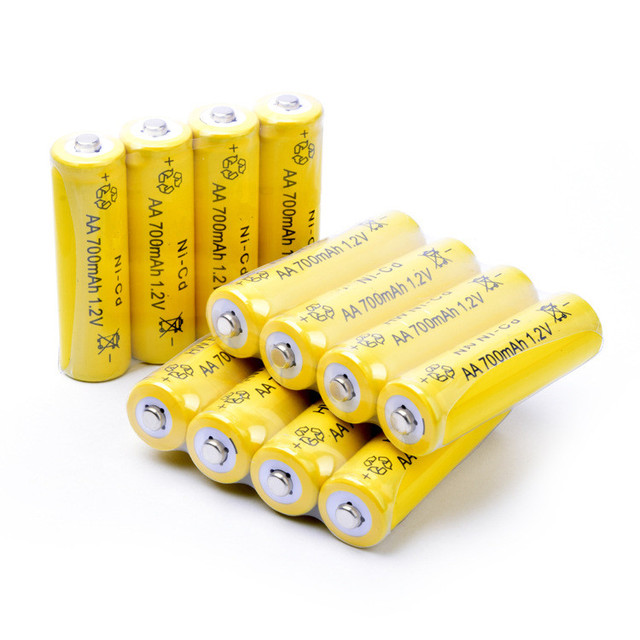 HOT SALE NI-CD AA Rechargeable Batteries 1.2V NiCd Aa 700mAh for Electric Remote Control Car Toy RC Solar Light