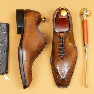 Chaussures basses rétro pour hommes 2025 à lacets et pompons pour le bureau - Product Image 3