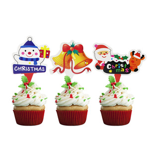 <b>Christmas</b> Cake Toppers Paper Decorations <b>Tree</b> Shape Disposable Party Dessert <b>Table</b> Decor For <b>Christmas</b> Child - Product Image 3