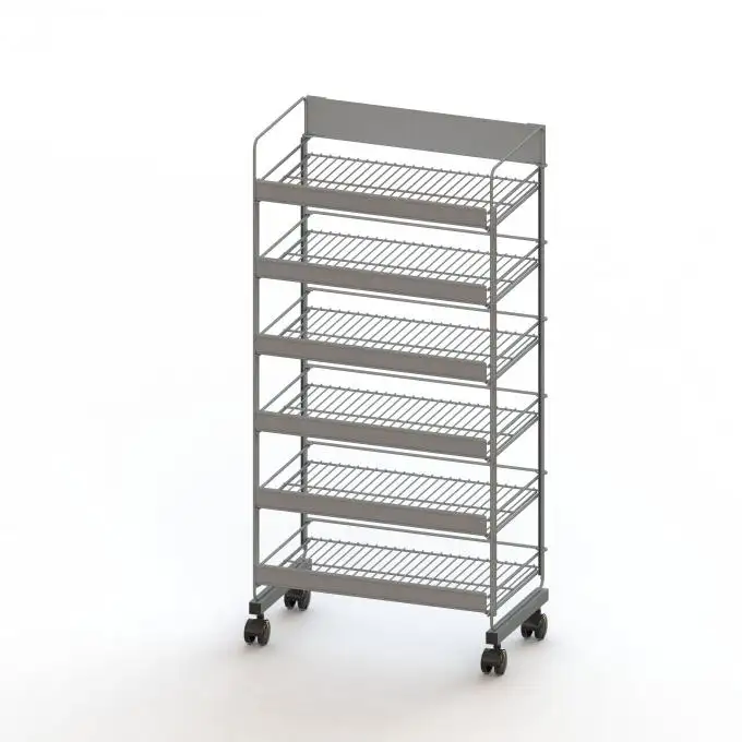 Kunden spezifisches Metall produkt Display Rack 6 Schichten Draht regale für Produkt werbung