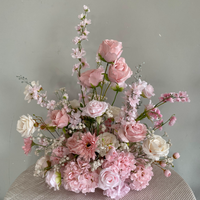 Susunan Bunga Lantai Pernikahan Ombre Romance Pink Putih, Set Multi-piece, Ringan dan Mudah Dikirim