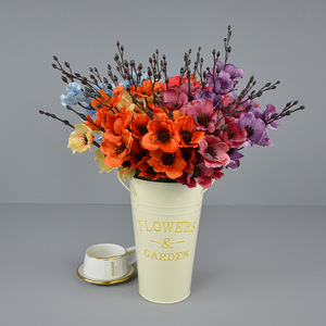 Ramo de flores de amapola artificiales de 47 cm de altura, arreglo floral de seda para decoración del hogar, accesorios para bodas, decoración de otoño - Product Image 1