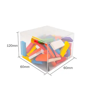 Cajas de acetato transparentes de alta calidad y asequibles, caja de embalaje de PVC plegable de plástico rectangular
