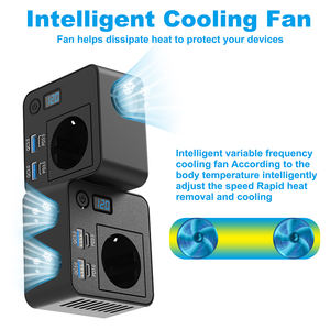 Convertisseur d'alimentation portable version européenne, double tension DC <span class=keywords><strong>12V</strong></span> 24V vers AC 110V <span class=keywords><strong>220V</strong></span>, convertisseur de voiture, onduleur, <span class=keywords><strong>chargeur</strong></span> d'ordinateur portable automatique - Product Image 6