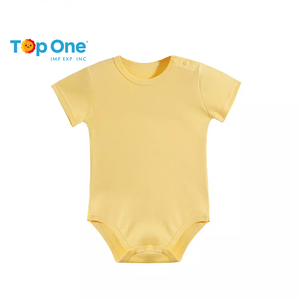 TopOne alta calidad 100% algodón peinado recién nacido ropa de bebé Lisa chaleco niña niño personalizado bebé mamelucos - Product Image 6