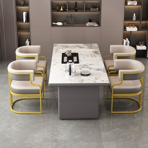 Chaises de cuisine italiennes modernes, fauteuil à structure en acier de haute qualité, rembourrage ergonomique et stable en cuir, salle de sport pour la maison et le bureau - Product Image 4