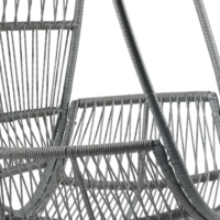 Vente en gros 360 °   Fauteuil suspendu d'extérieur pivotant en forme d'œuf, chaise suspendue en rotin pour patio avec coussin, directement de l'usine, pour jardin