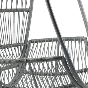 Wholesale 360° Swivel Outdoor <b>Egg</b> Swing Chair, Factory Direct Rattan Patio Hanging Chair with Cushion for Garden - Product Image 6