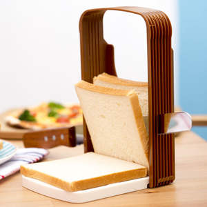 Toast Bread Slicer Stand Plastic Bakeware <b>Slicing</b> Tools Loaf Cutter Rack Foldable Cutting Guide Home Kitchen Gadgets - Product Image 2