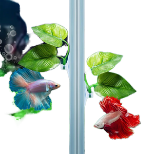 Modern Double-Layer Plastic <span class=keywords><strong>Betta</strong></span> Leaf Square Aquarium Decor Sucker-Fixed Cilindro para <span class=keywords><strong>Fish</strong></span> Living Square Aquarium Acessórios - Product Image 5