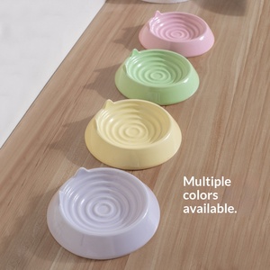 Миска для животных в форме кошачьих ушей с вертикальным узором, для медленного кормления, для консервов и лакомств, оптовая трансграничная продажа - Product Image 4