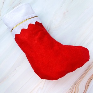 Cheap Eco-Friendly Soft Red Polyester Non-woven <strong>Christmas</strong> <strong>Stockings</strong> <strong>Wholesale</strong> with Custom Logo &amp; Print Home Decoration Gifts - Product Image 2