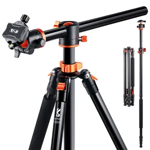 T254A8+BH-28L KF09.086V1 K&F Concept Camera Tripod Lightweight Travel Tripod 22lbs/10kg Load with Detachable Monopod