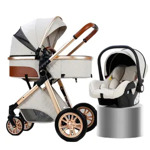 Baby Stroller 2021 Poussette 2 En 1 Stroller Coches Bebe 2 En 1 Cochecitos De Bebe 2 En 1 High View Baby Stroller