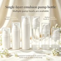 Bouteille à pompe extrudée monocouche blanche personnalisable 15ml portable 30ml 50ml pour cosmétiques et soins de la peau, jetable