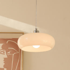 Lampadario medievale nordico bianco crema baumaison in <span class=keywords><strong>vetro</strong></span> stile designer sala <span class=keywords><strong>da</strong></span> pranzo lampadario <span class=keywords><strong>da</strong></span> comodino semplice e moderno - Product Image 1