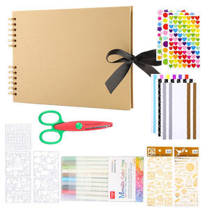 Myway sổ lưu niệm Album ảnh 80 trang Album Ribbon đóng cửa xoắn ốc với DIY scrapbooking Kit FO bé tắm tốt nghiệp Bộ nhớ cuốn sách - Product Image 6