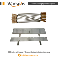 Barbecue d'extérieur Deluxe Chypre Broche en acier inoxydable avec 2 moteurs DELUXE