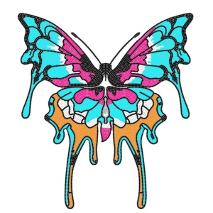 Dongguan Topaz màu Đỏ BƯỚM Rhinestone chuyển Motif long lanh truyền nhiệt Vinyl đính cườm bướm đính vá - Product Image 6