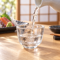 Verre à saké japonais martelé de 50 ml, mini verre à shot transparent pour Soju, Baijiu, Tequila, liqueurs, bar, restaurant