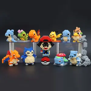 20 Pokemone Balls Children's Educational Toys Micro Diamond Particles Pokemons Building Blocks Set Pikachu Building Blocks