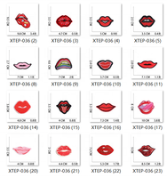 Populaire personnalisé mignon lèvres Logo vêtement broderie Patch vêtements brodés fer sur patchs pour vêtements chapeaux