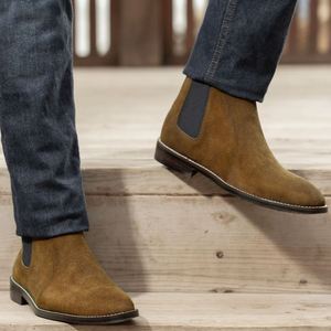 Botas Chelsea de Cuero para Hombre, Estilo Occidental, Diseño de Alta Gama, Corte Bajo, con Cordones y Patrón Sólido - Product Image 5