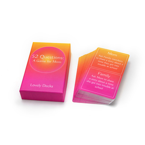 Conception de jeux de cartes personnalisables abordables en usine Logo Cartes de jeu de <span class=keywords><strong>quiz</strong></span> Impression personnalisée - Product Image 4