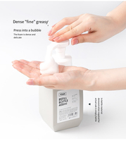 Botol Dispenser Sabun 400ml 600ml 1000ml, Botol Pompa Plastik Pembersih Wajah 400ml 600ml, Botol Pompa Busa HDPE Persegi untuk Kemasan