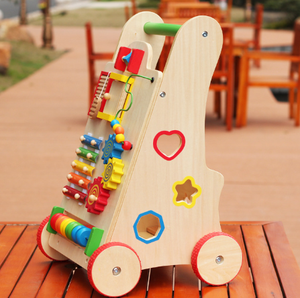 Vente directe d'usine Trotteur en bois pour bébé Jouets pour tout-petits à partir de <span class=keywords><strong>18</strong></span> <span class=keywords><strong>mois</strong></span> Jouets à pousser Apprentissage - Product Image 4