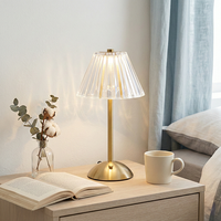 Lampe de bureau LED sans fil rechargeable à intensité variable tactile, portable, réglable, décoration d'intérieur, lampe de table en aluminium