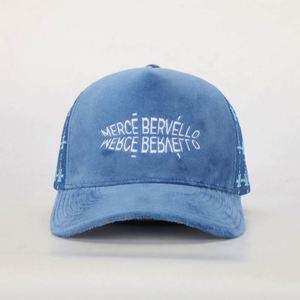 Gorra Deportiva Personalizada al por Mayor para Hombre y Mujer, Gorra Trucker de 5 Paneles con Logotipo Bordado, Gorras con Cierre a Presión de Malla, Gorra Trucker de Terciopelo - Product Image 2