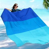 Tapis de plage et de camping portable Oxford 200x210cm avec conception anti-sable pour l'escalade, les voyages et les pique-niques, livré en pochette