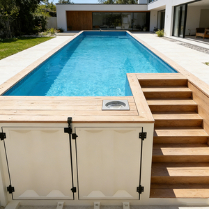 Piscines préfabriquées <span class=keywords><strong>en</strong></span> conteneurs maritimes faciles à installer, 20 pieds, 40 pieds, structure extérieure hors sol <span class=keywords><strong>en</strong></span> <span class=keywords><strong>fibre</strong></span> <span class=keywords><strong>de</strong></span> verre, piscine personnalisée - Product Image 1