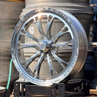 Jantes de drag racing Front Runner polies 17x4 17x4.5, monobloc forgées en 6061-T6, à profil étroit, pour voitures de drag racing American Muscle