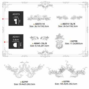 Moulures décoratives <span class=keywords><strong>pour</strong></span> meubles, imperméables et écologiques, design moderne en PU <span class=keywords><strong>pour</strong></span> la décoration, vente en gros - Product Image 1