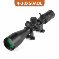 Lunette de tir tactique Bowei 4-20X50 SFIR avec objectif optique HD, tube de 30 mm, illumination rouge et parallaxe latérale