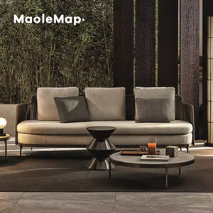 Ensemble de salon d'extérieur, jardin, hôtel, villa, canapé italien, chaises modernes pour café de <span class=keywords><strong>plage</strong></span>, hôtel, canapé modulaire de luxe, patio, meubles en rotin - Product Image 3