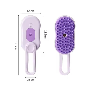 Luxury Foldable Handle <b>Pet</b> Steam <b>Brush</b> Anti-Static Spray Hair Remover Grooming Tool Silicone Charge Cat Comb for Hair Shedding - Product Image 3