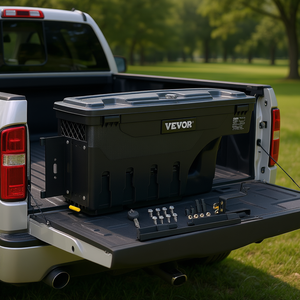 Caja de almacenamiento para la plataforma de camioneta Vevor, 6.6 galones, ABS, impermeable, con tapa bloqueable, caja de herramientas para el lado del conductor de la Chevy Silverado - Product Image 2