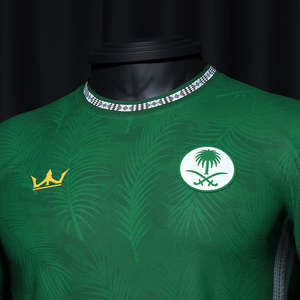 Maglia da Calcio Personalizzata 2024 di Alta Qualità, 100% Poliestere, Vestibilità Comoda, con Logo, Nome e Numero Stampati, Design per <span class=keywords><strong>Club</strong></span> Nazionale dell'Arabia Saudita - Product Image 5